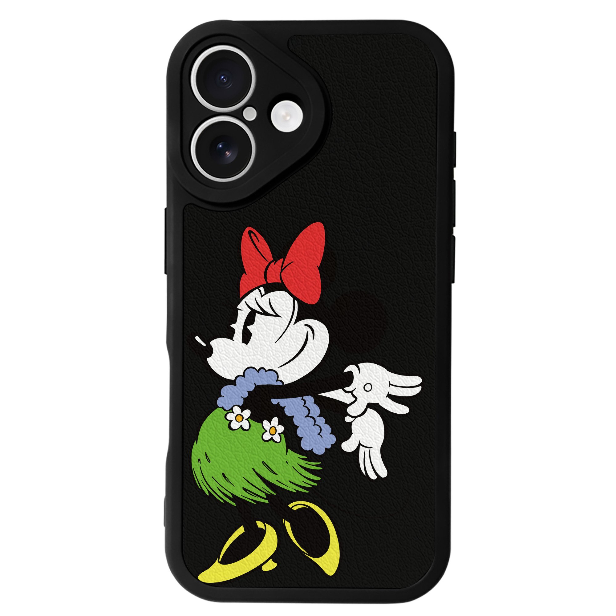 （画像用） ミッキーマウス Mickey Mouse 【iPhone 16シリーズ対応】シリコンスマホケース（レザー調） 材質：シリコン